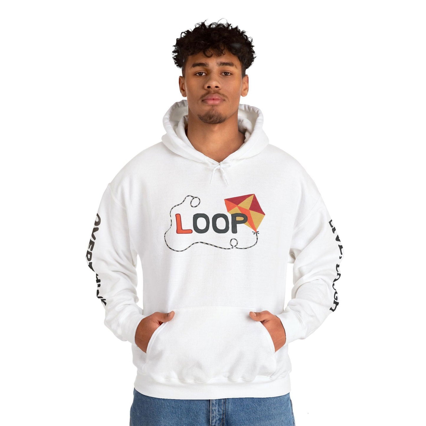 Live. Laugh. Overthink. Hooded Sweatshirt - Text Tease