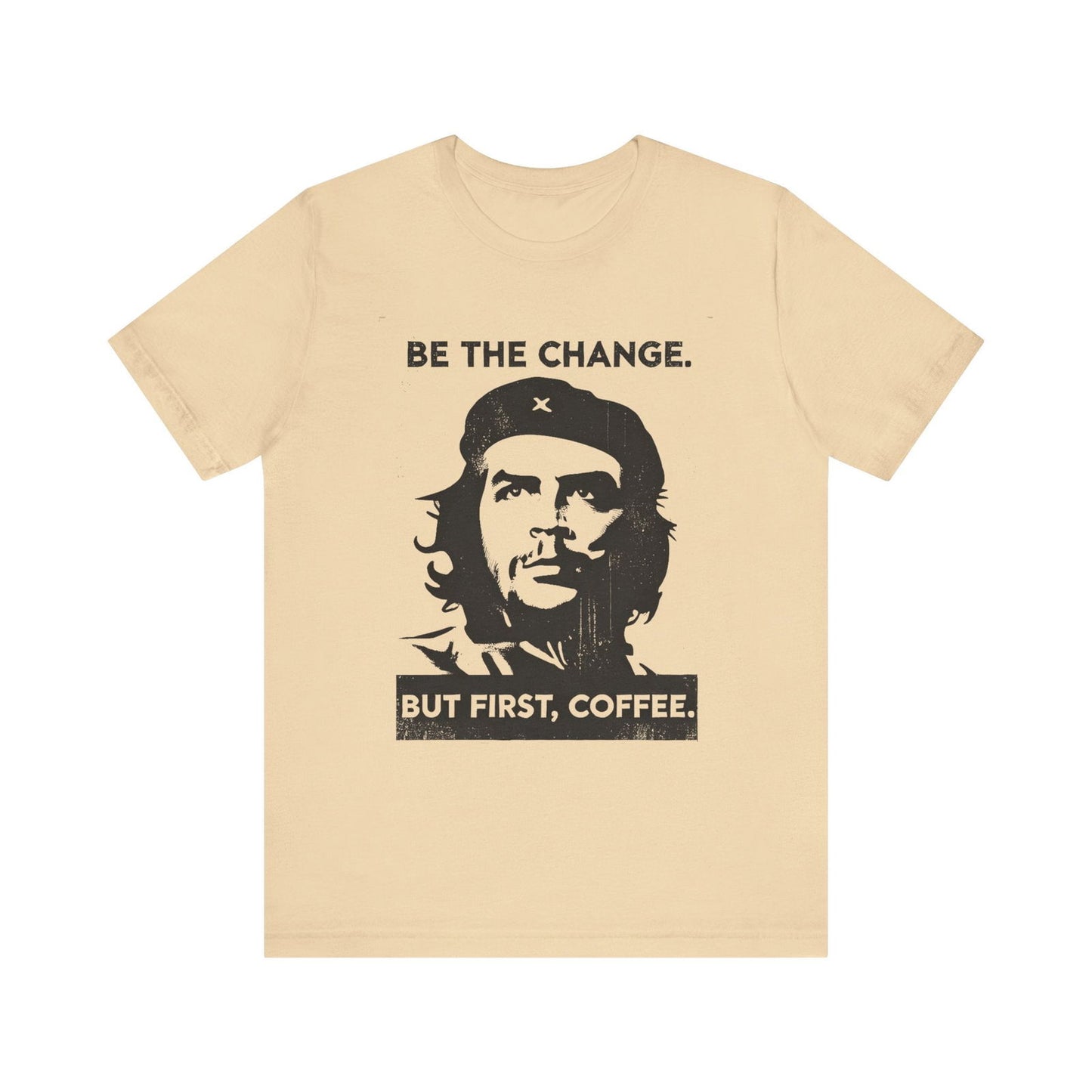 Regular-fit Coffee First graphic tee with centered front artwork