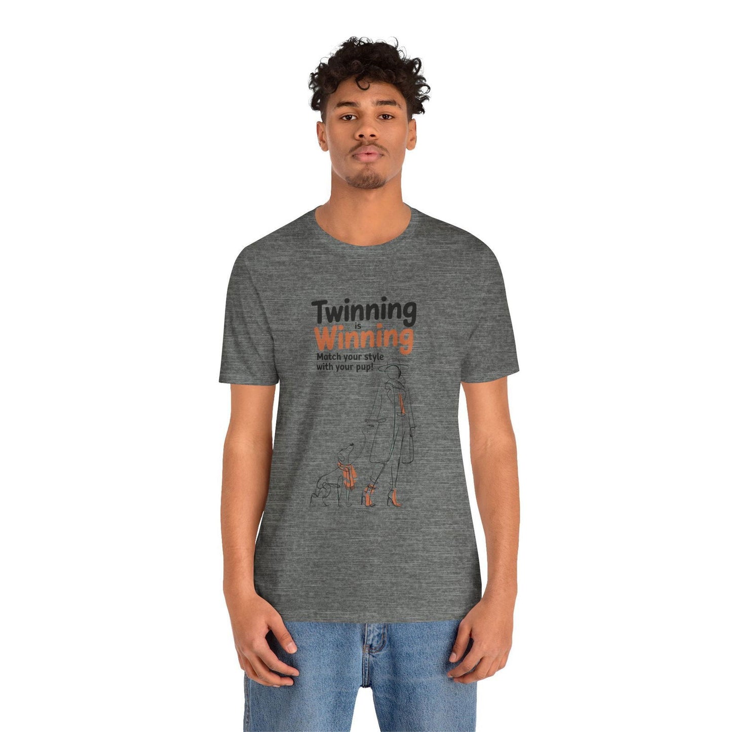 Twinning is Winning T Shirt - Matching Dog and Owner Outfit - Text Tease