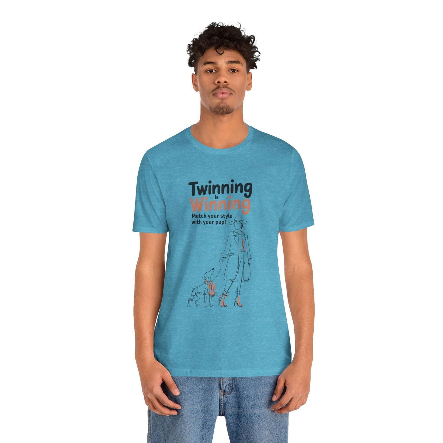 Twinning is Winning T Shirt - Matching Dog and Owner Outfit - Text Tease