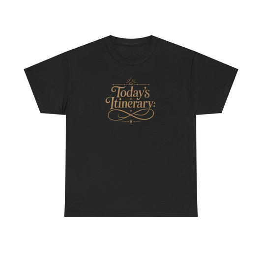 A Grand Day of Doing Nothing Vintage Tee in black with warm gold typography