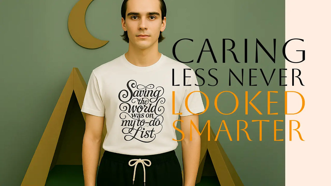 Save the world tee with retro script for introverts done fixing people