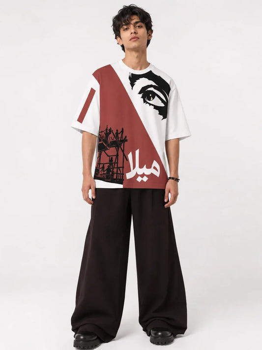 Mela Punjabi cinema oversized T-shirt, men's front view