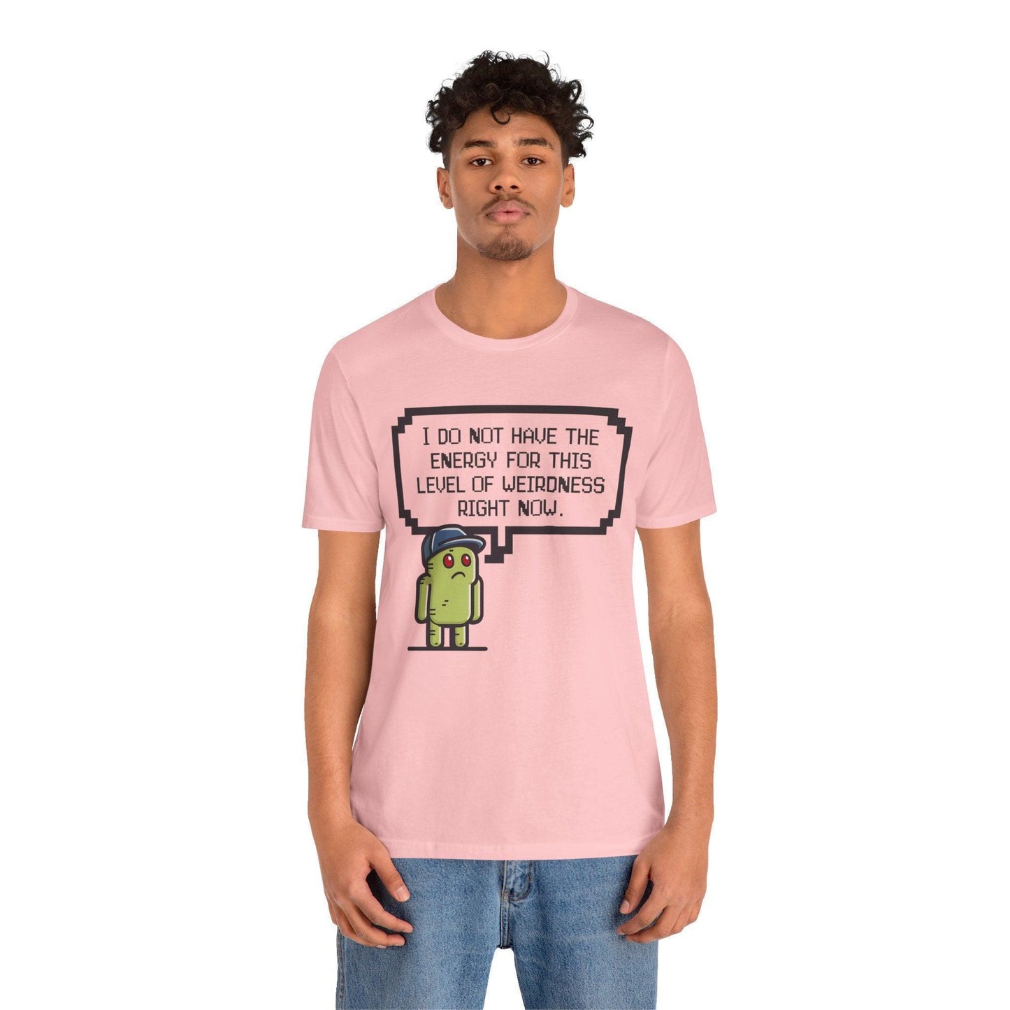 Pixelated Weary Gamer Tee - Text Tease