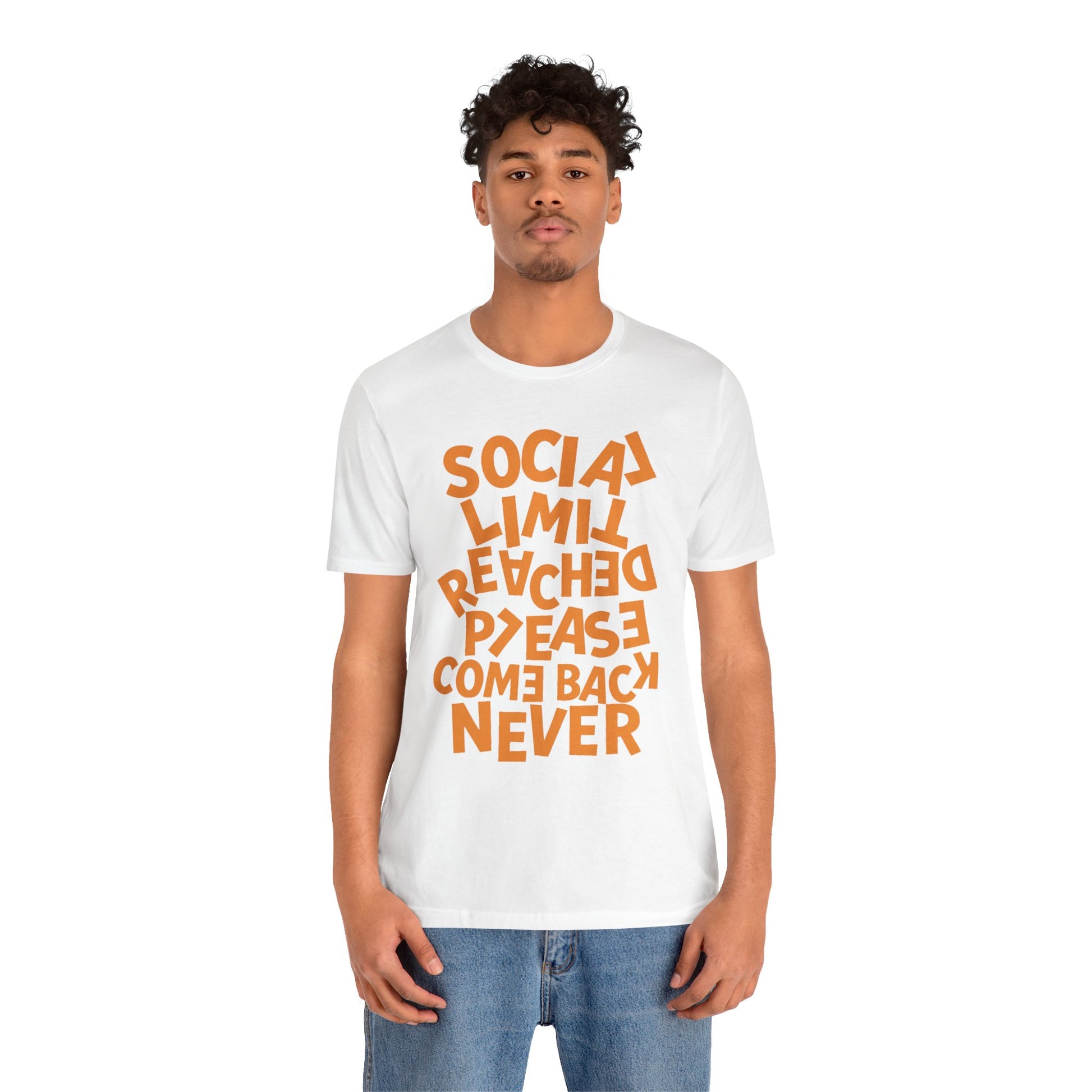 Introvert tee with stacked text “SOCIAL BATTERY DRAINED” signaling low social energy