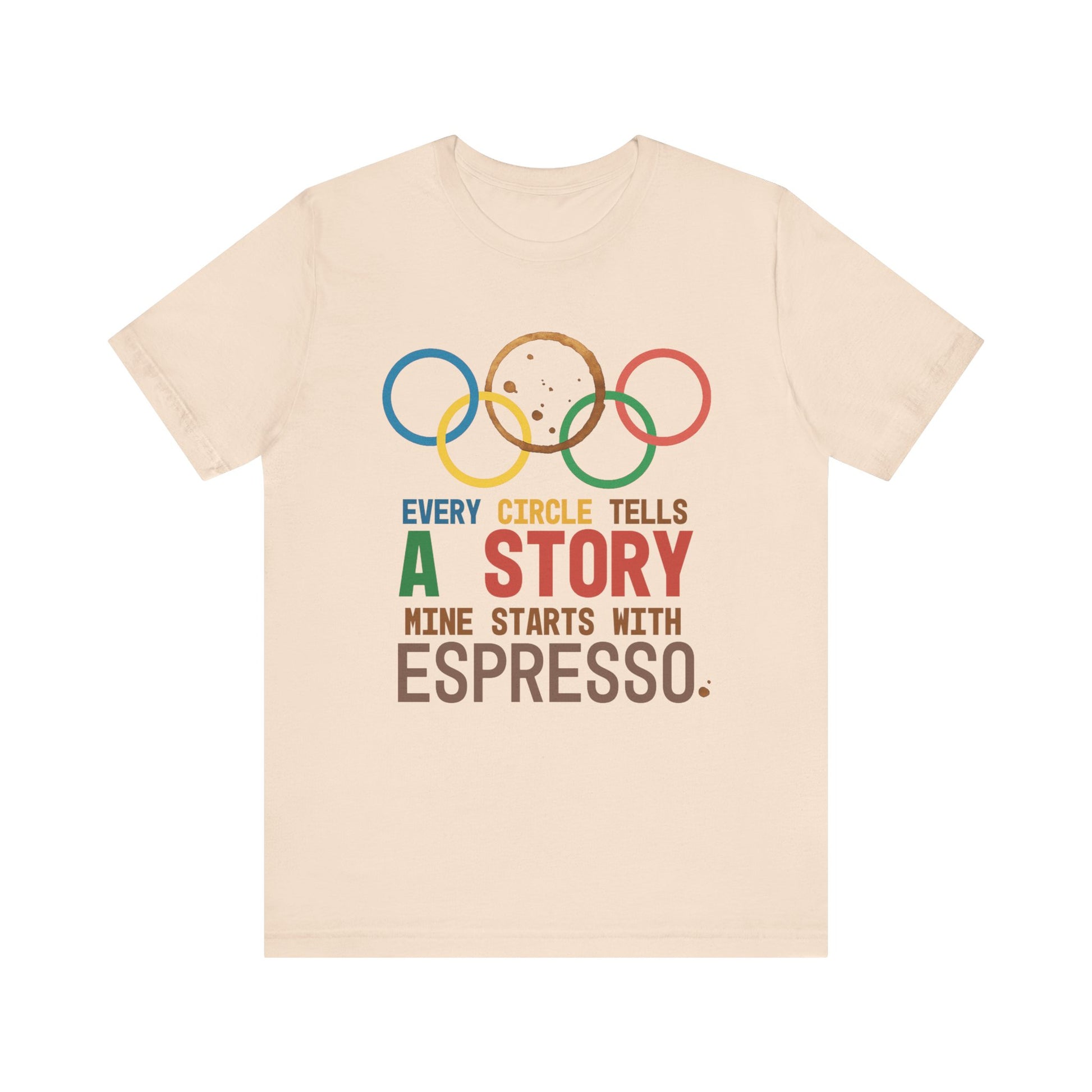 coffee t shirt with coffee ring Olympics coffee humor for introverts and coffee runner vibes