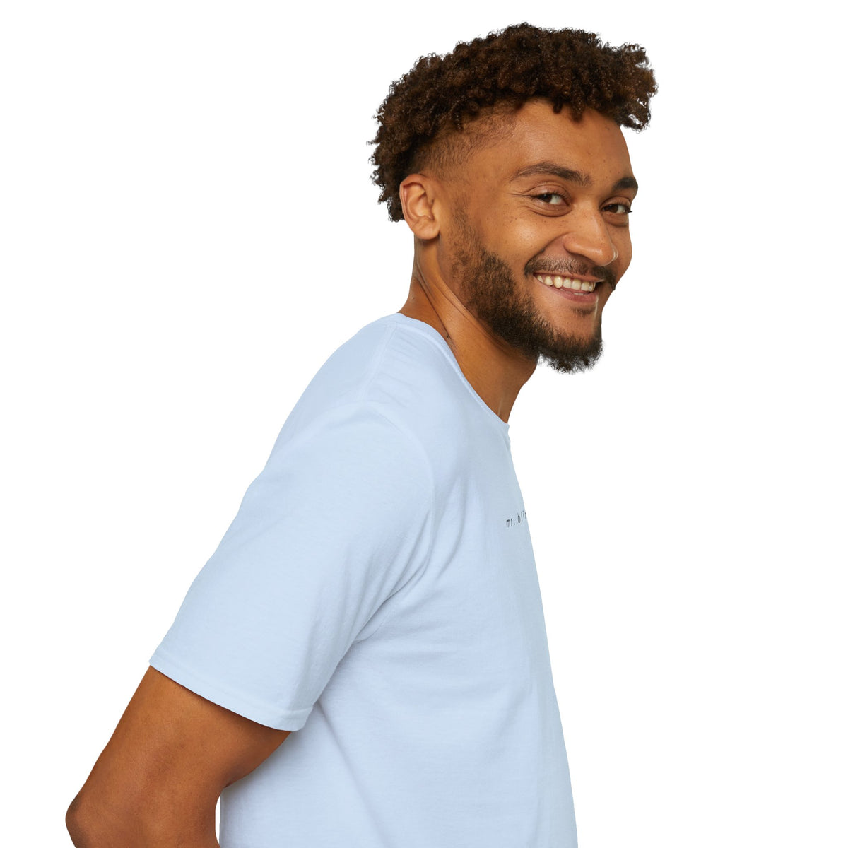 Mr. Blindbandit light blue Softstyle graphic T-shirt, Gildan 64000 — product gallery image 13