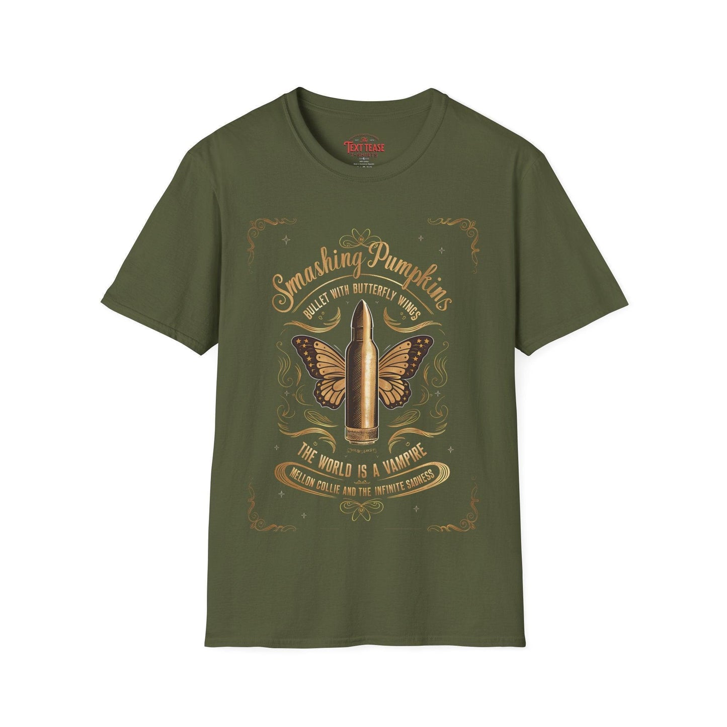 Smashing Pumpkins Bullet with Butterfly Wings Tee - Text Tease