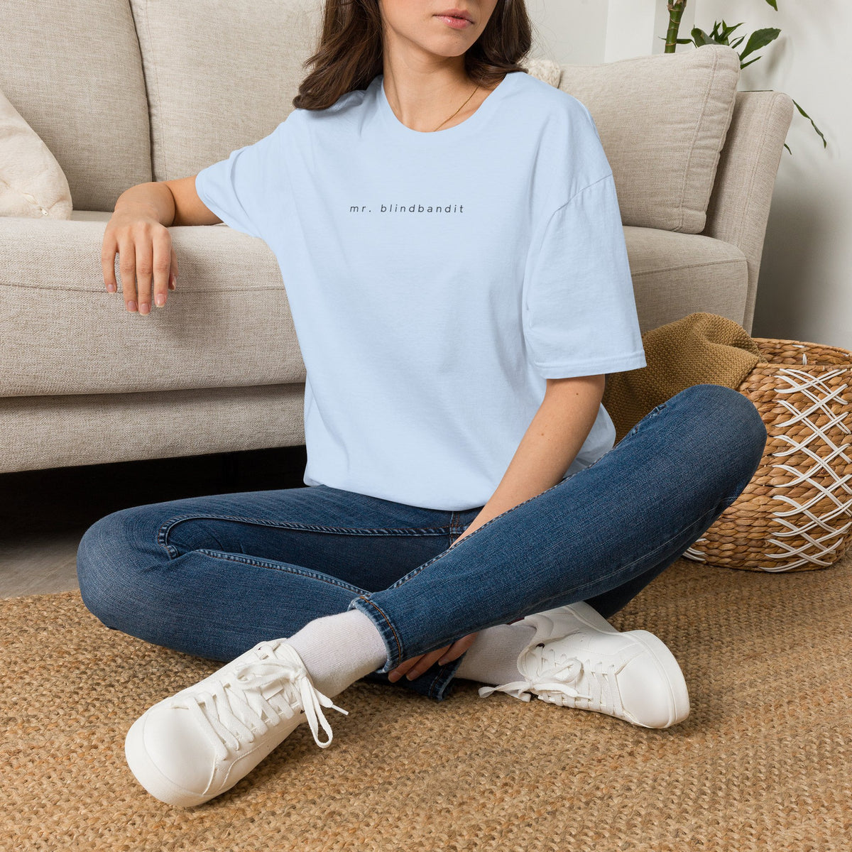 Mr. Blindbandit light blue Softstyle graphic T-shirt, Gildan 64000 — product gallery image 6