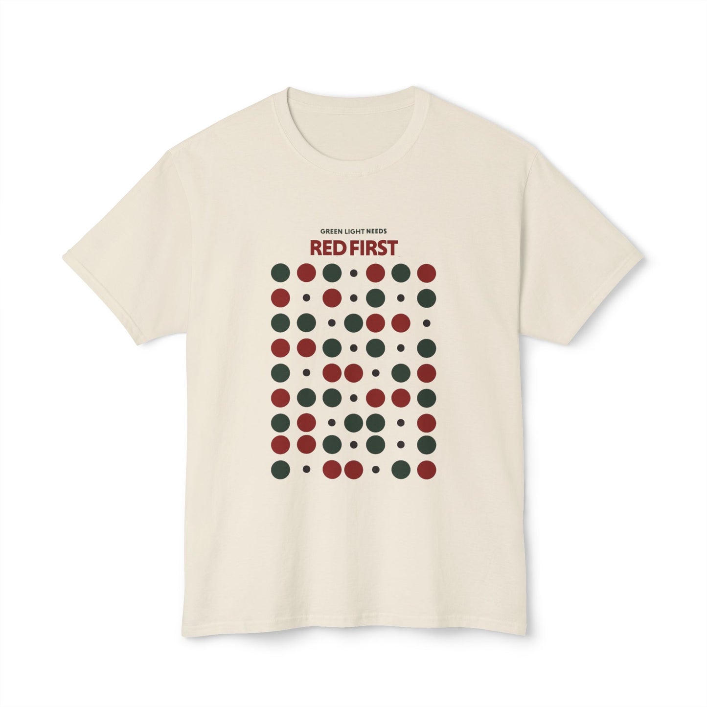 red light green light t shirt with smart pause reminder for introverts feeling stuck by text tease shirts