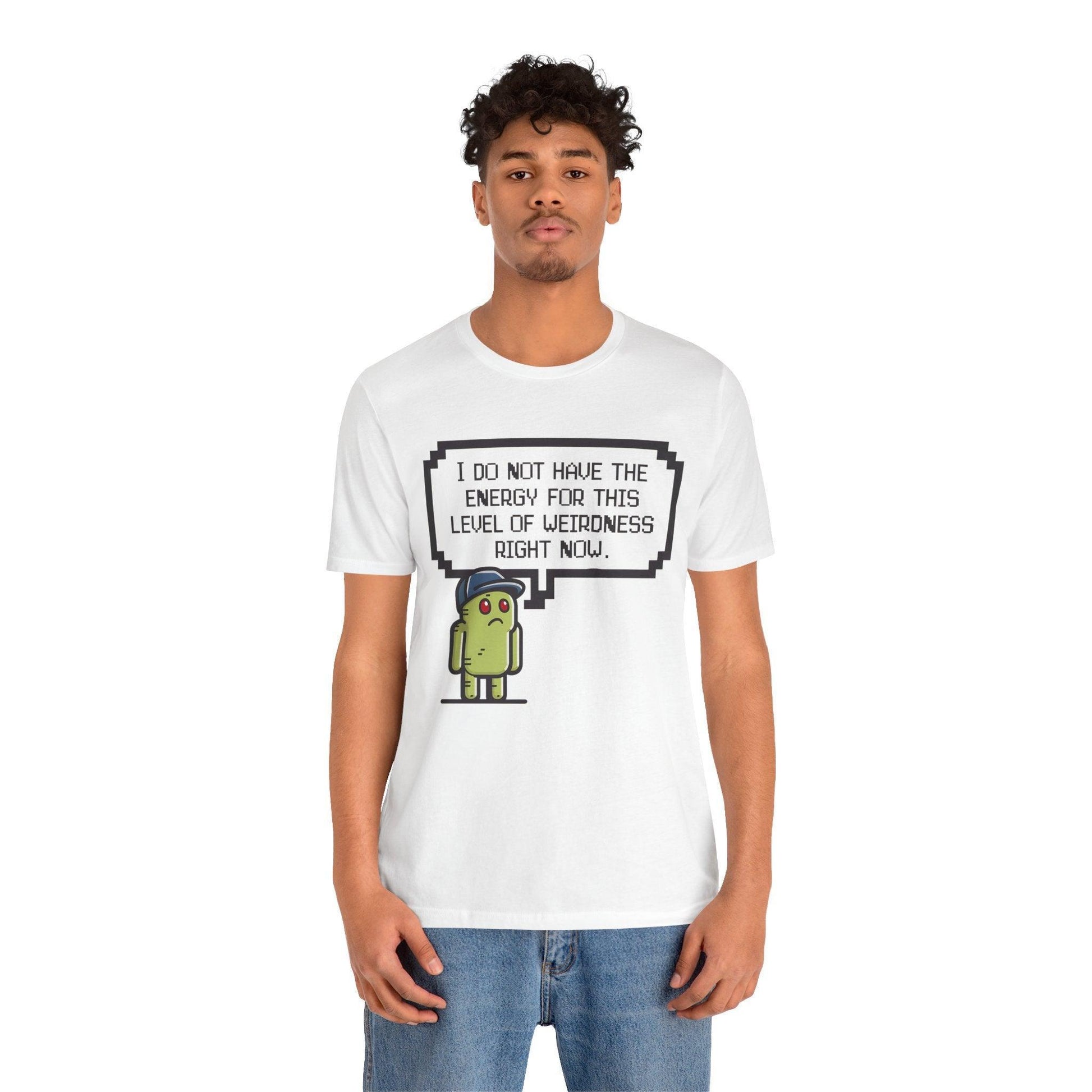 Pixelated Weary Gamer Tee - Text Tease