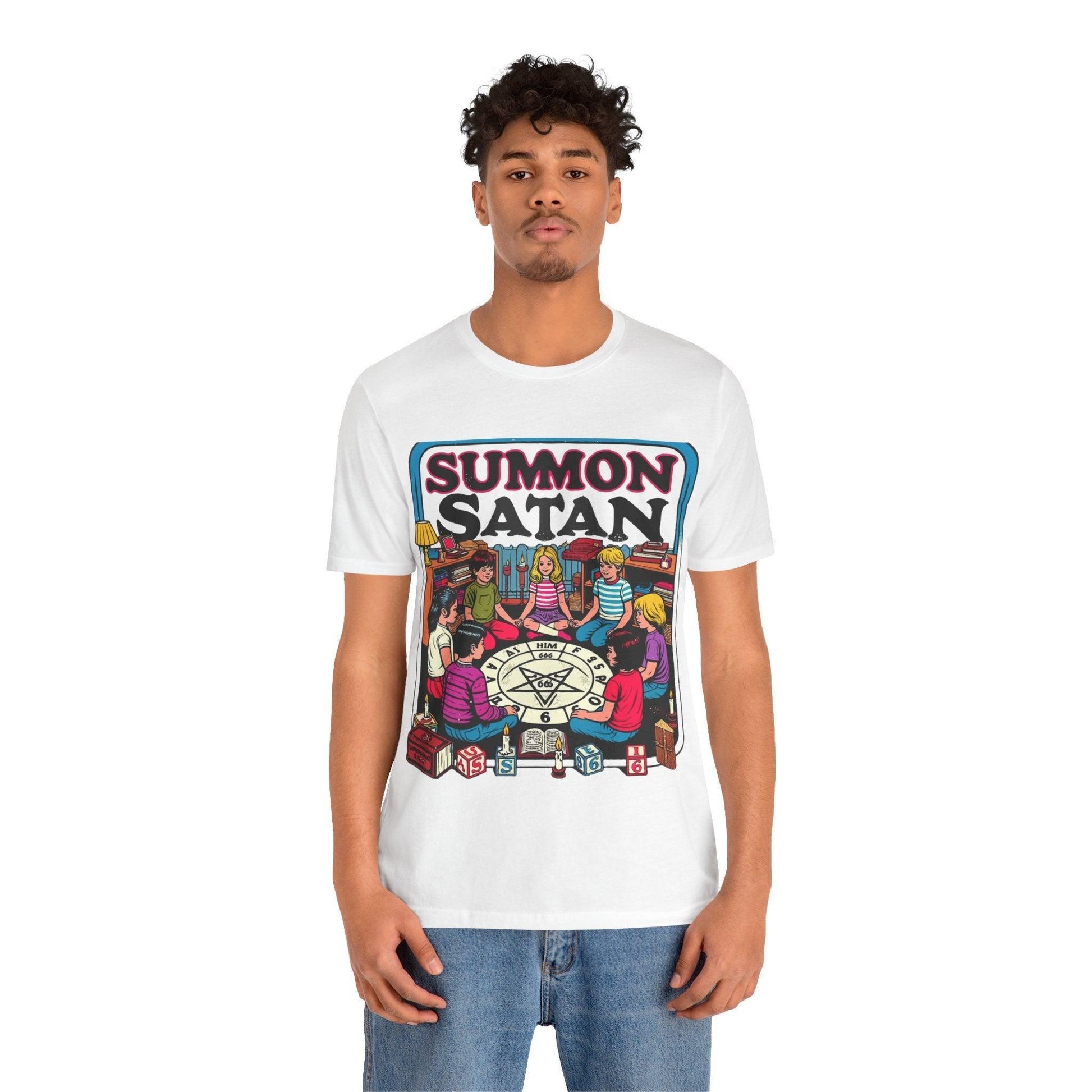 Summon Satan Retro Twist Tee - Text Tease