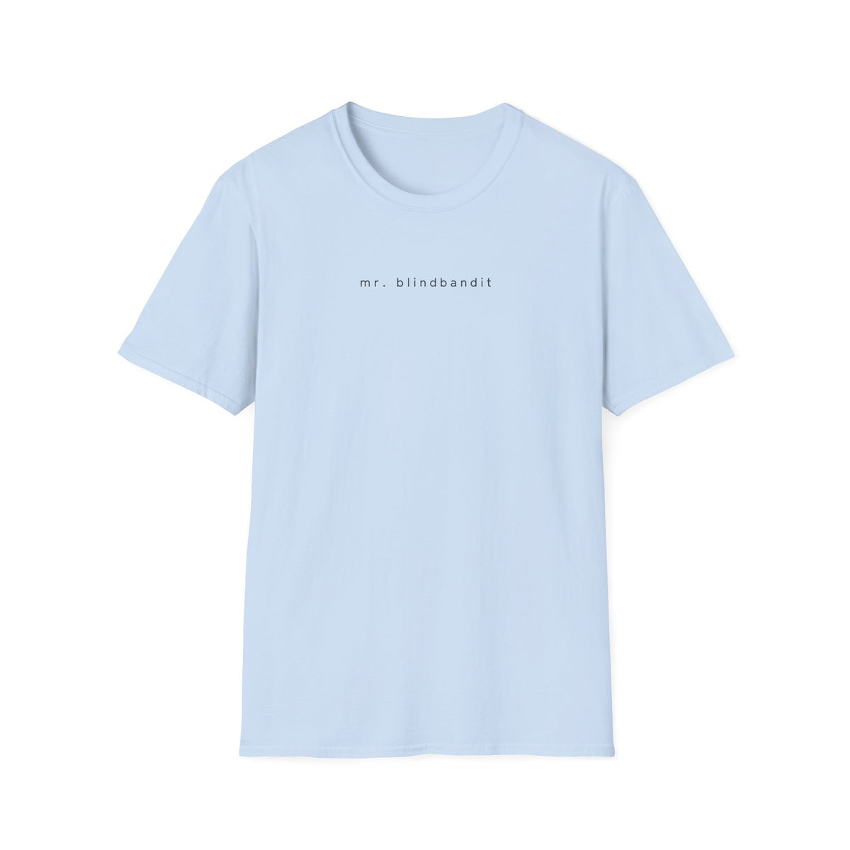 Mr. Blindbandit light blue Softstyle graphic T-shirt, Gildan 64000 — product gallery image 1