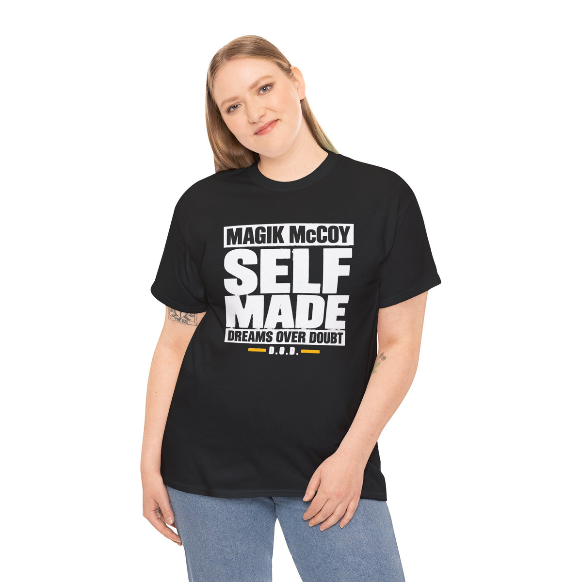 Magik McCoy black Self Made heavy cotton graphic T-shirt, product photo 12