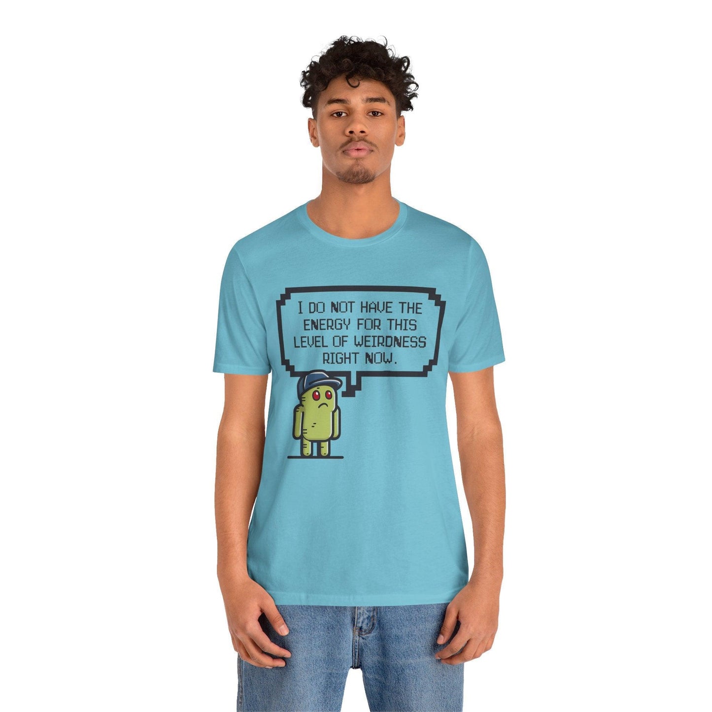 Pixelated Weary Gamer Tee - Text Tease