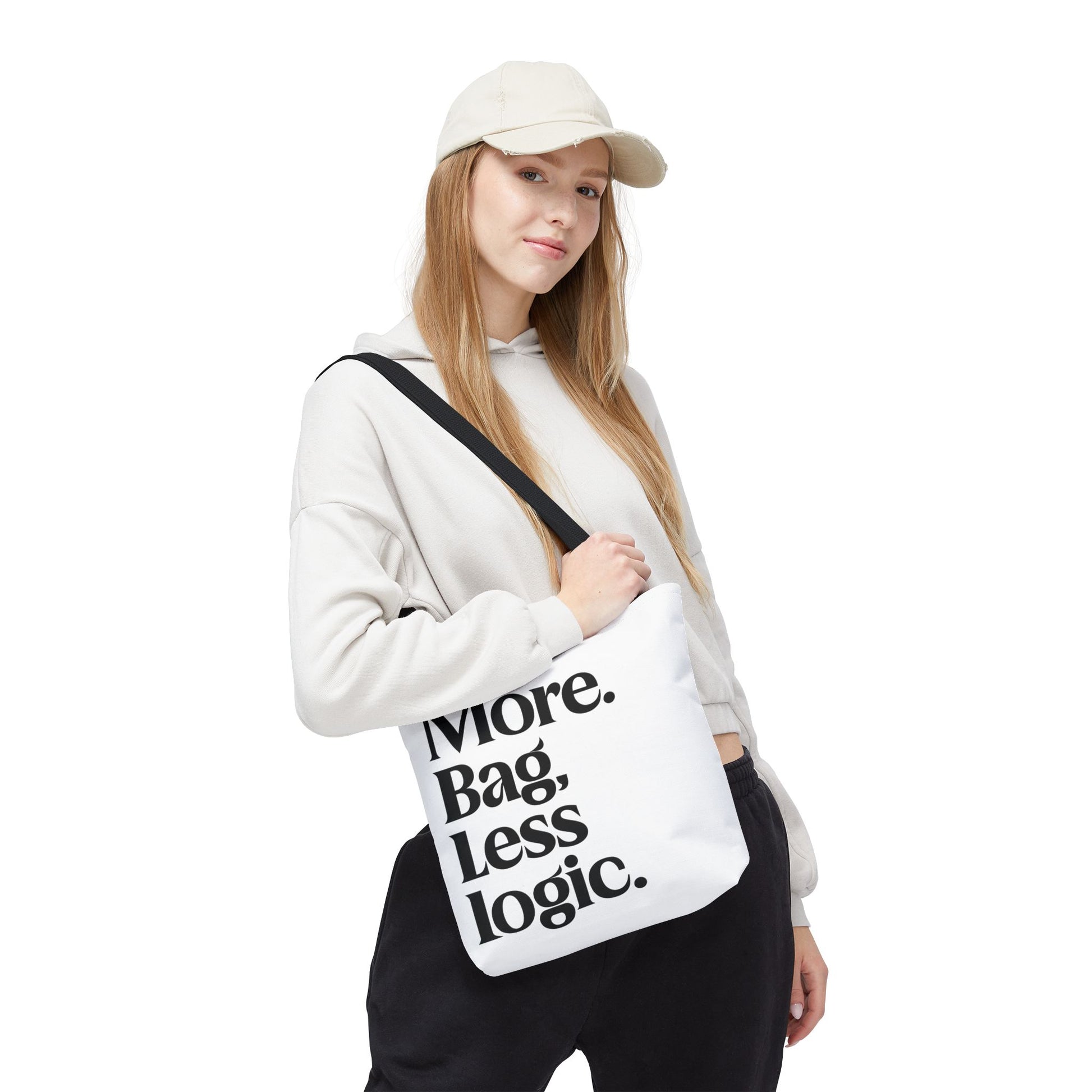Pack it all tote bag with bold text joke for introverts wanting a funny gift