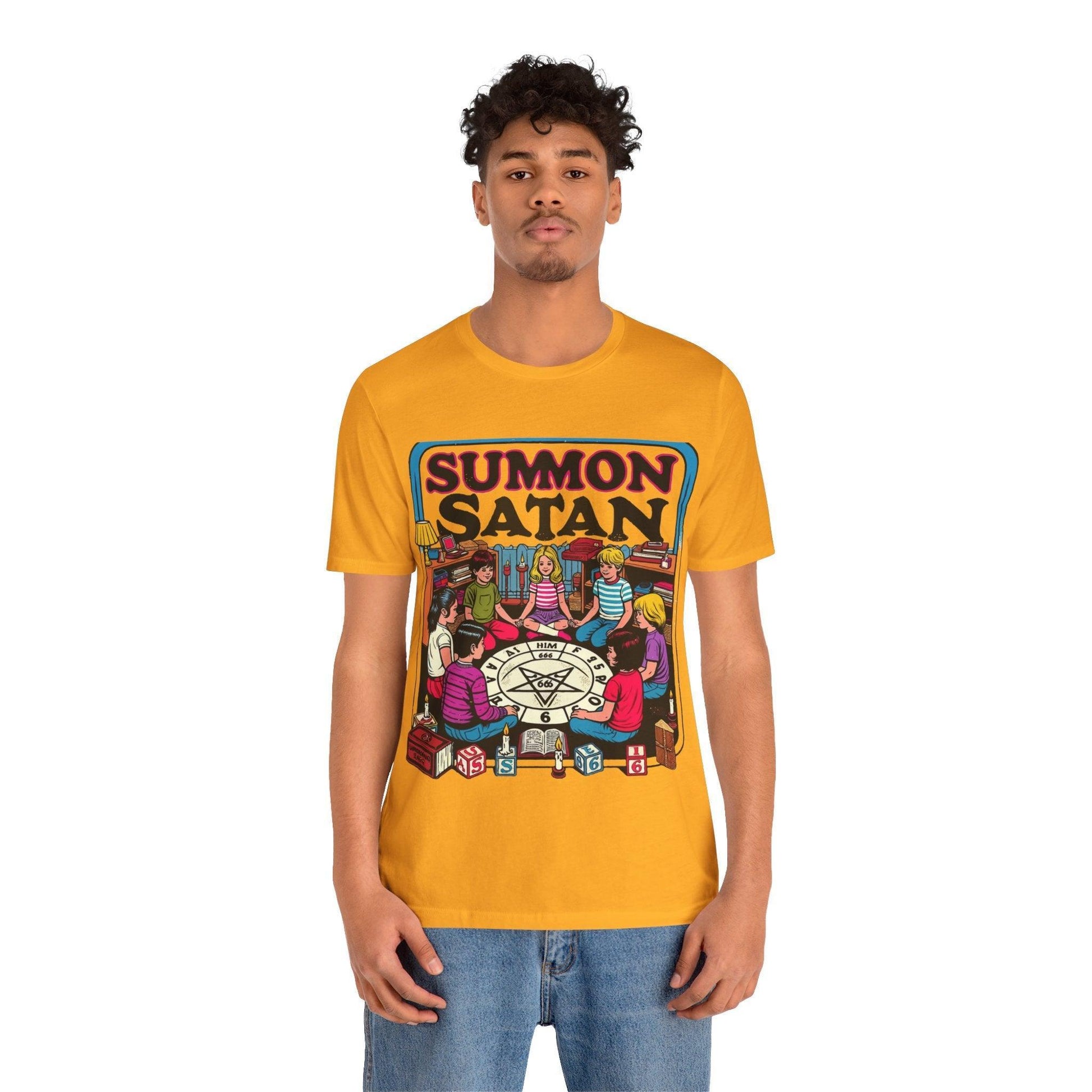 Summon Satan Retro Twist Tee - Text Tease