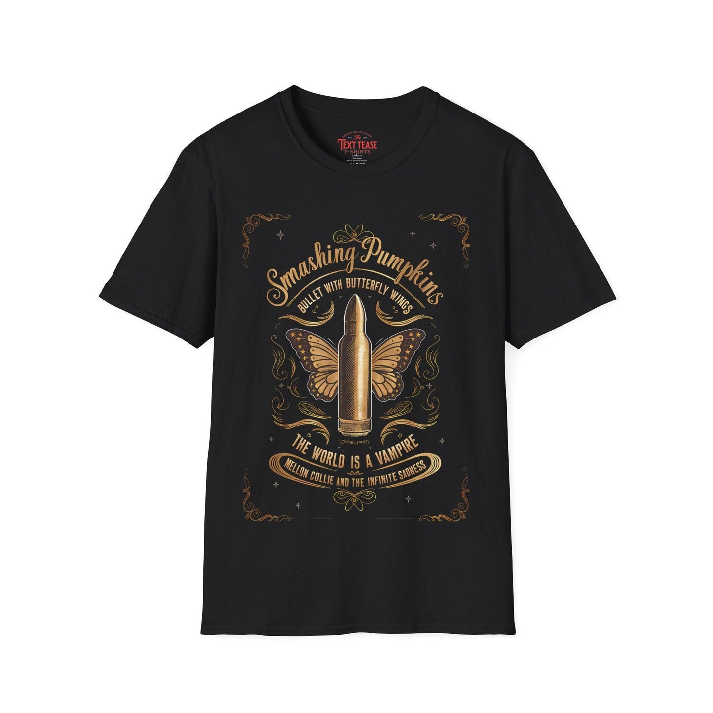 Smashing Pumpkins Bullet with Butterfly Wings Tee - Text Tease