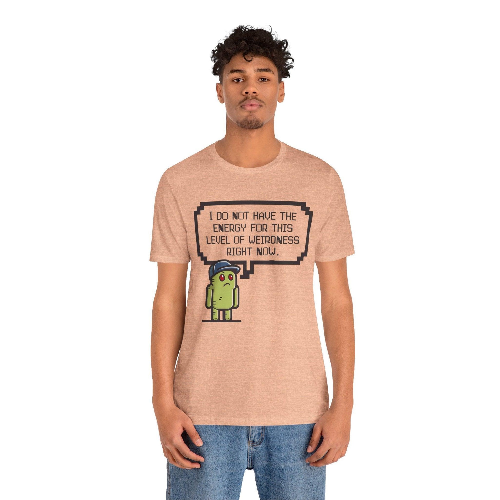 Pixelated Weary Gamer Tee - Text Tease