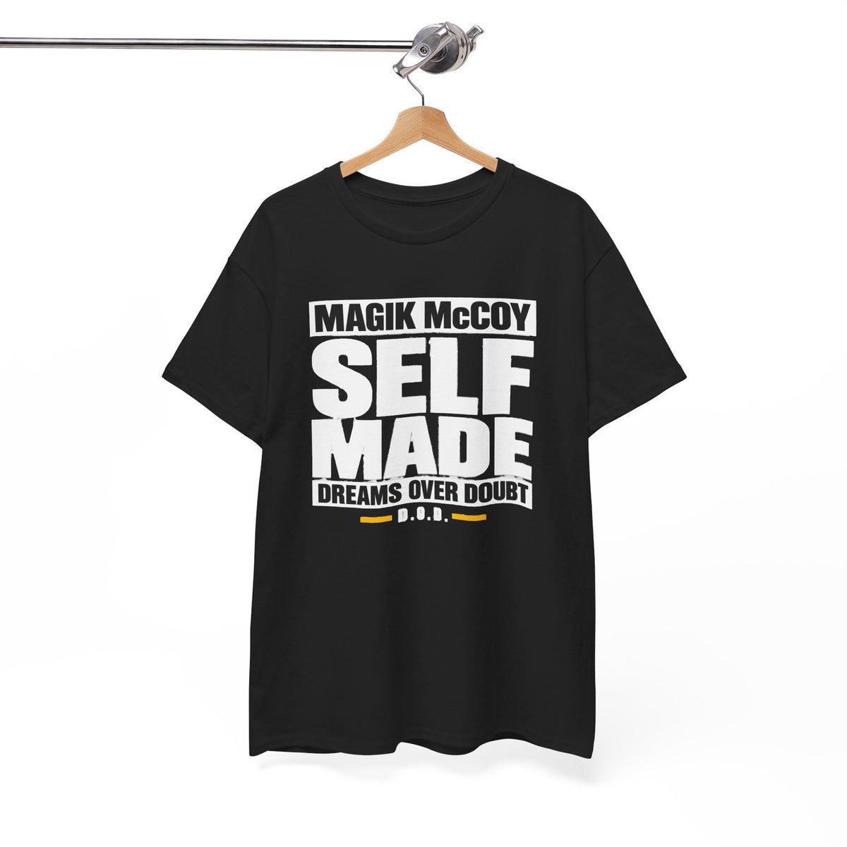 Magik McCoy black Self Made heavy cotton graphic T-shirt, product photo 7