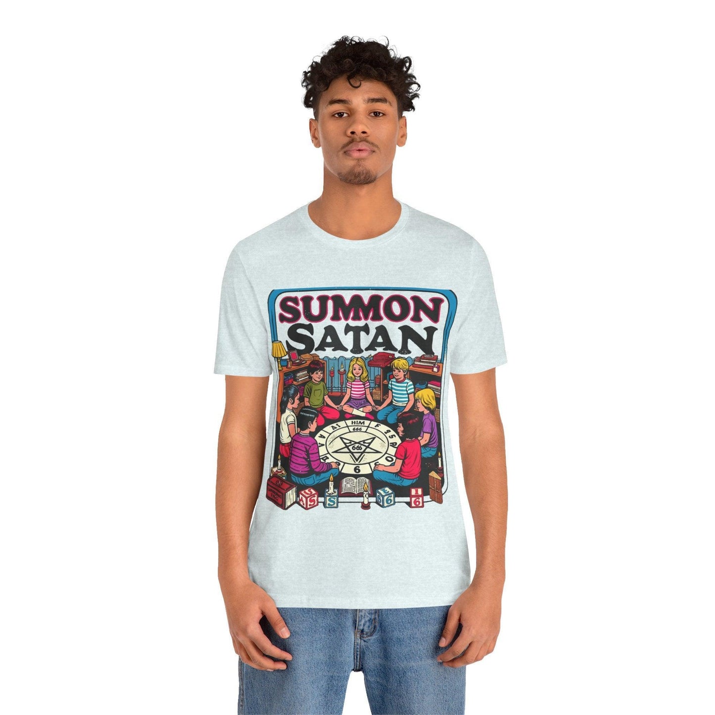 Summon Satan Retro Twist Tee - Text Tease