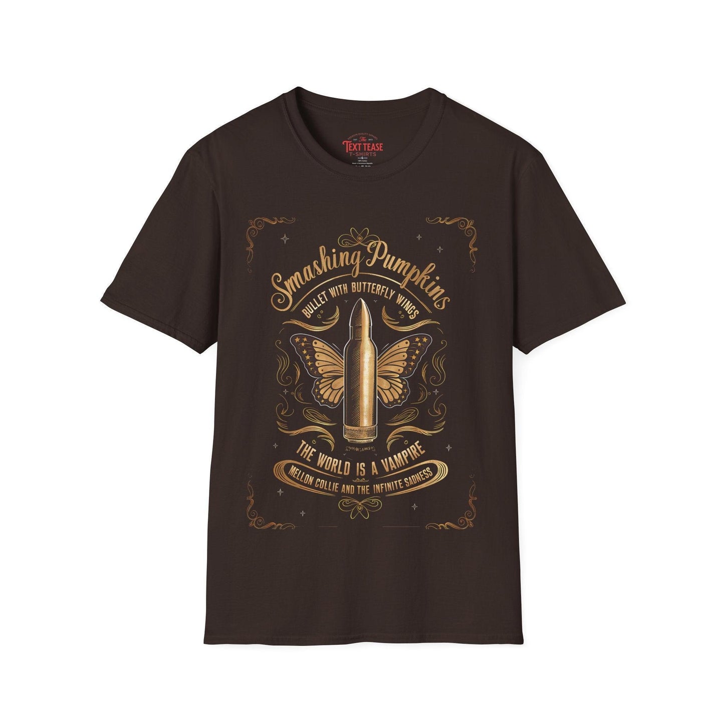 Smashing Pumpkins Bullet with Butterfly Wings Tee - Text Tease