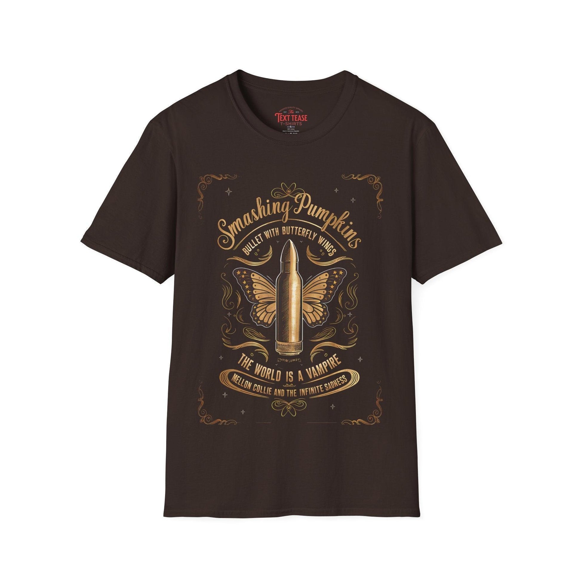 Smashing Pumpkins Bullet with Butterfly Wings Tee - Text Tease