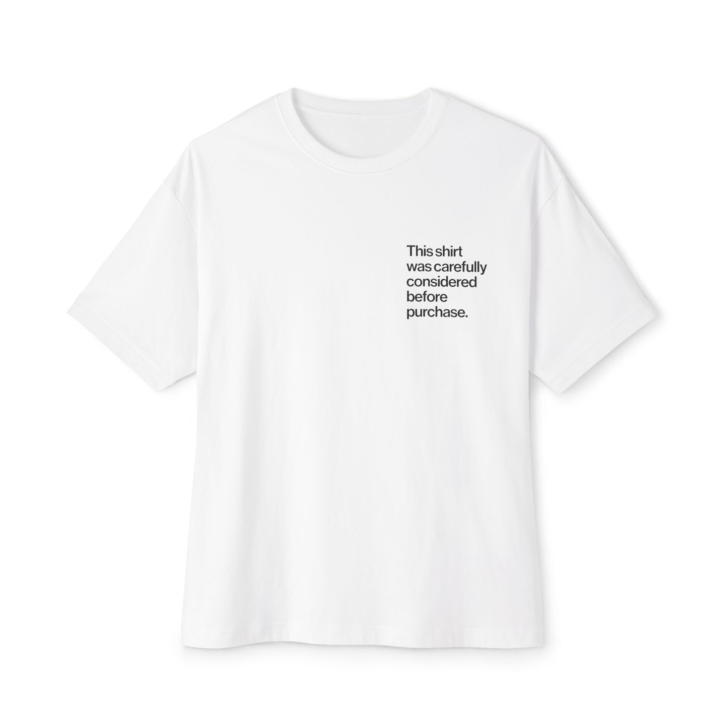 Introvert T Shirt with minimalist Helvetica left-chest text, subtle design for quiet humor