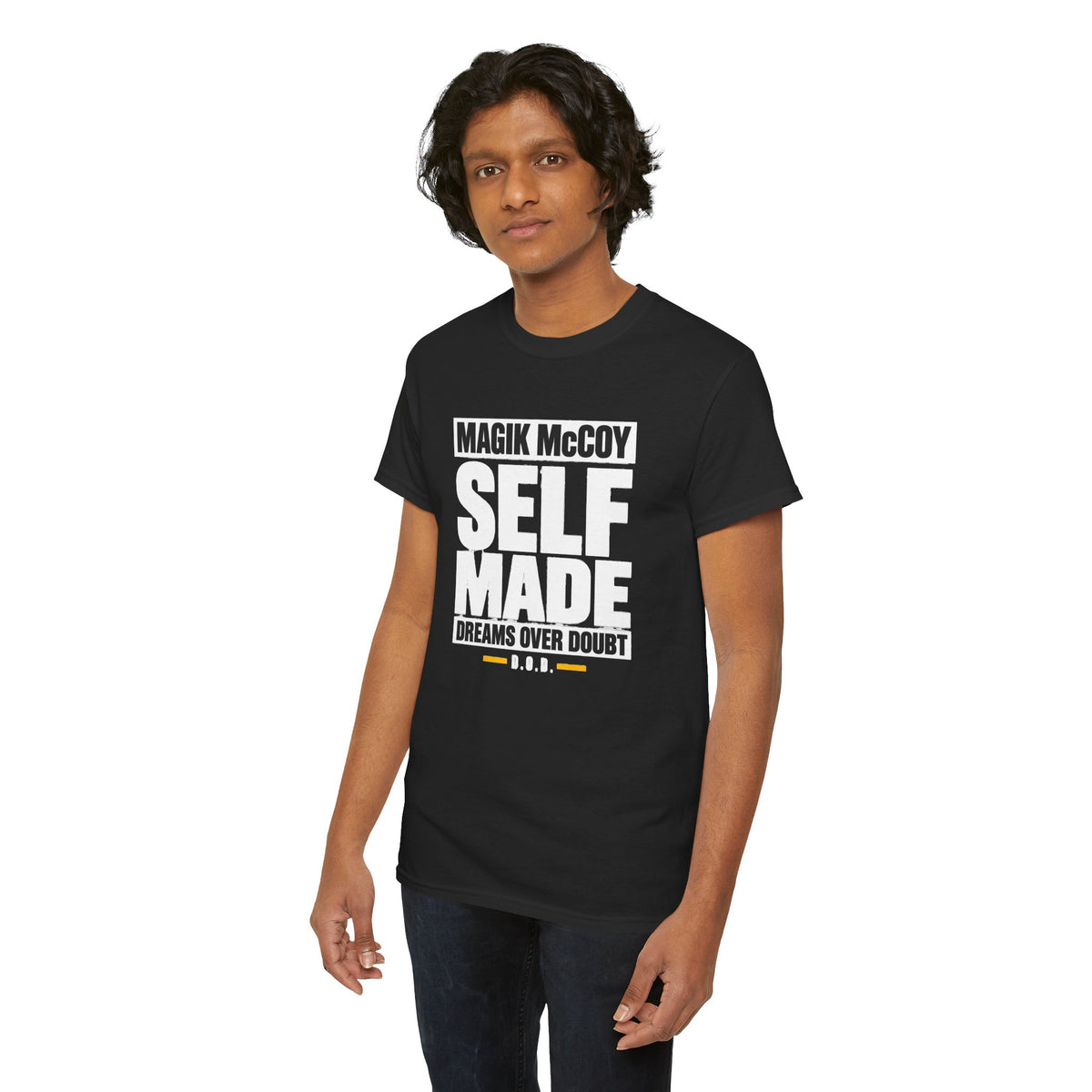 Magik McCoy black Self Made heavy cotton graphic T-shirt, product photo 19