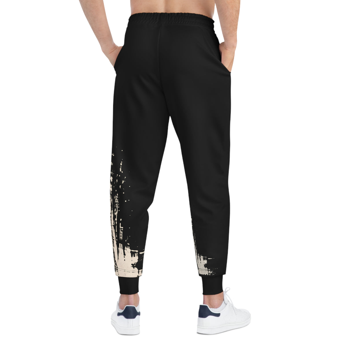 FAHEEL black athletic joggers, additional product view