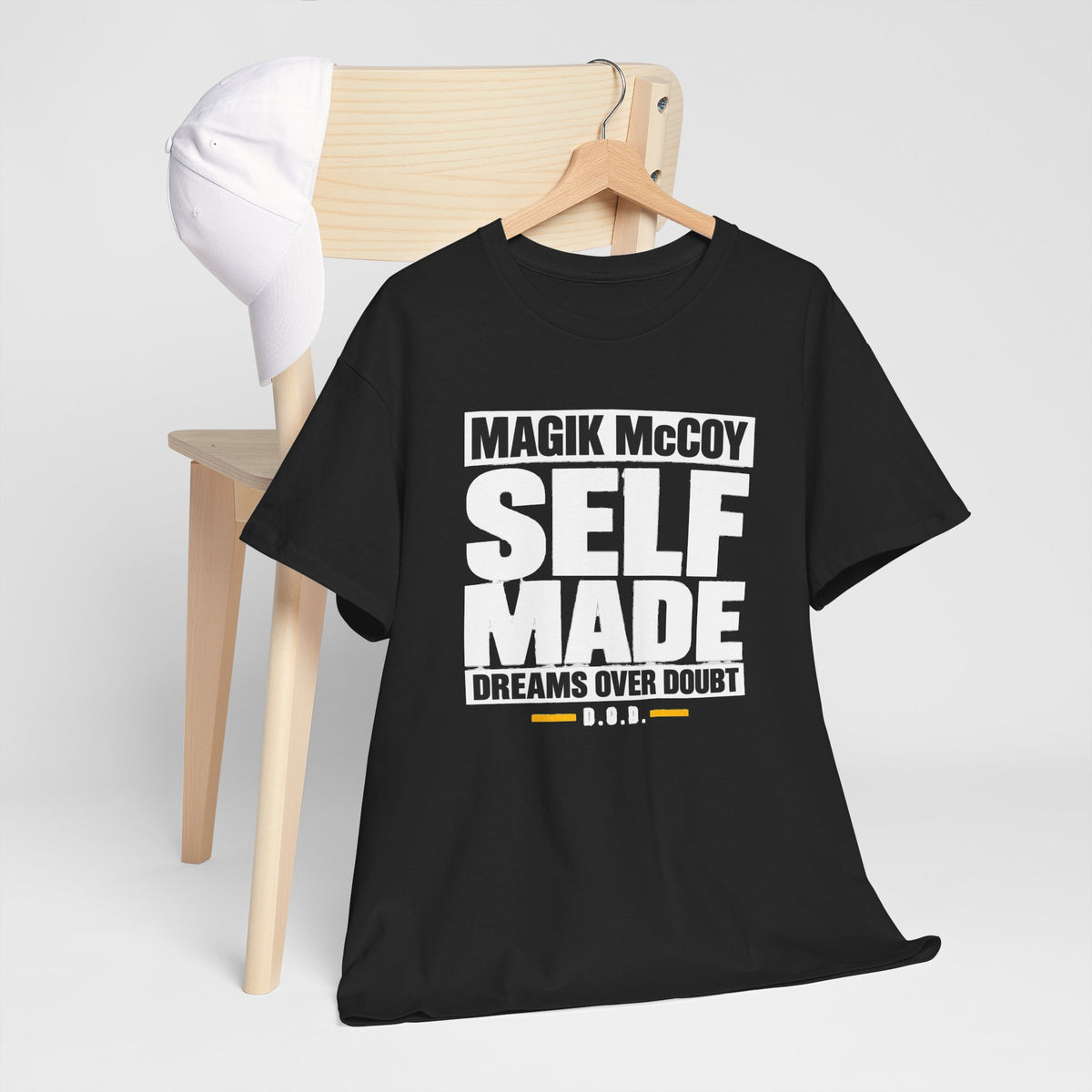 Magik McCoy black Self Made heavy cotton graphic T-shirt, product photo 8