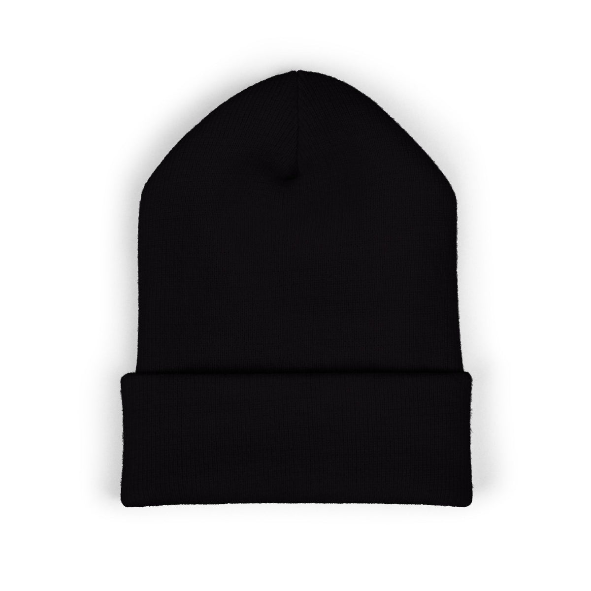 AprilGhost Neighborhood Signal black cuffed beanie with embroidered neighborhood scene and APRILGHOST wordmark