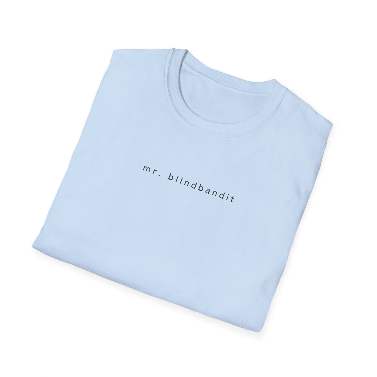 Mr. Blindbandit light blue Softstyle graphic T-shirt, Gildan 64000 — product gallery image 4