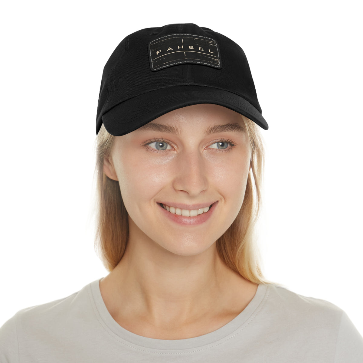 FAHEEL Stillness in Motion black patch cap, alternate view