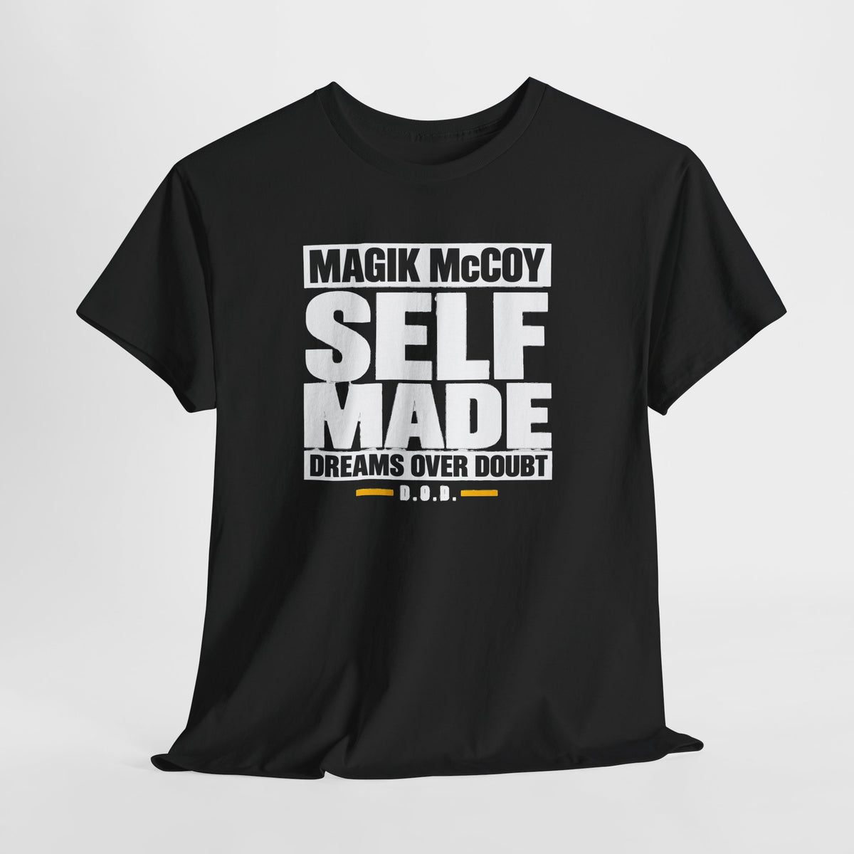Magik McCoy black Self Made heavy cotton graphic T-shirt, product photo 6