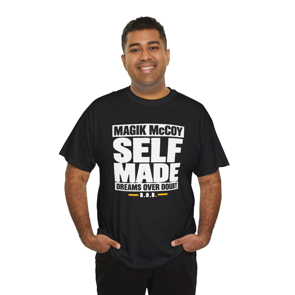 Magik McCoy black Self Made heavy cotton graphic T-shirt, product photo 17