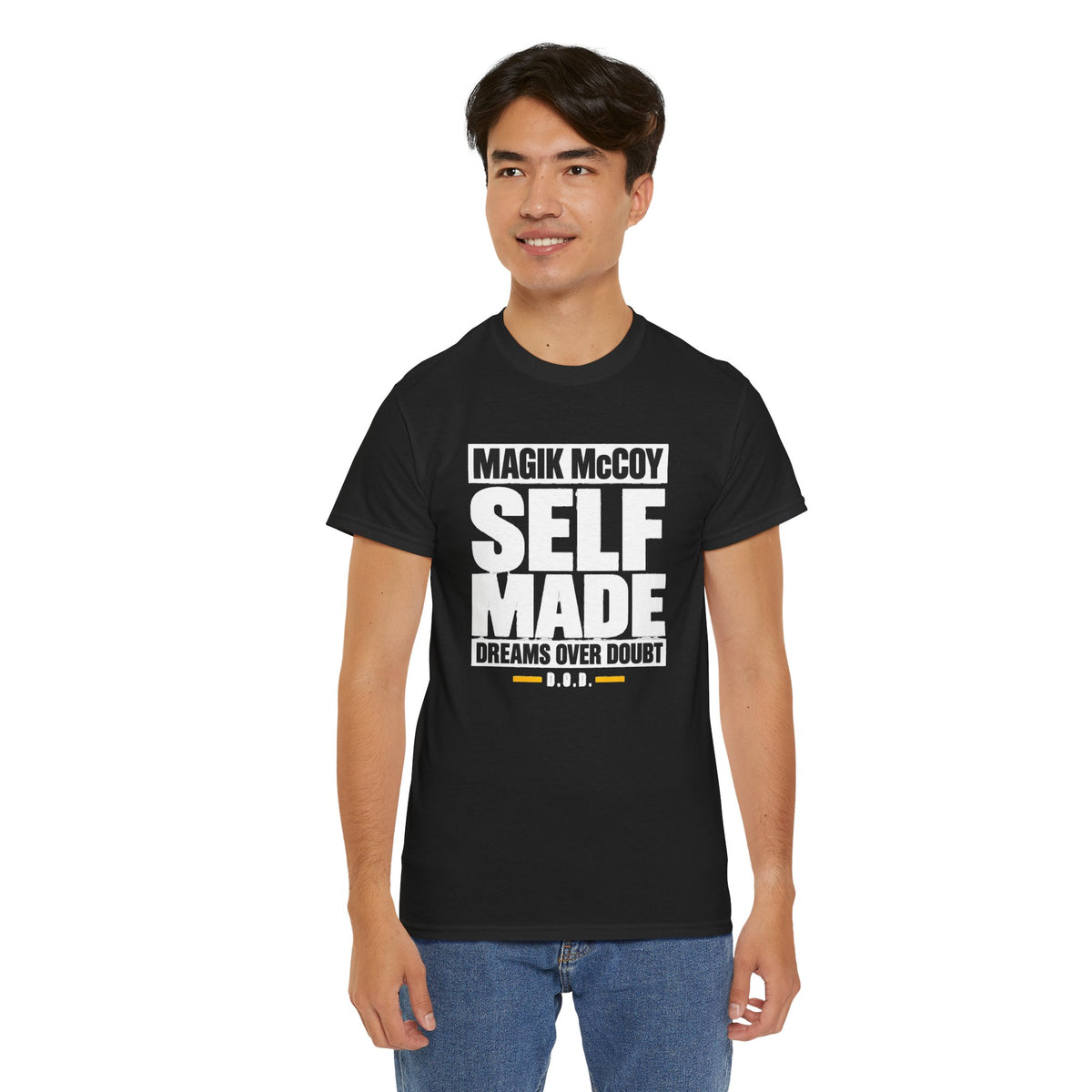 Magik McCoy black Self Made heavy cotton graphic T-shirt, product photo 21