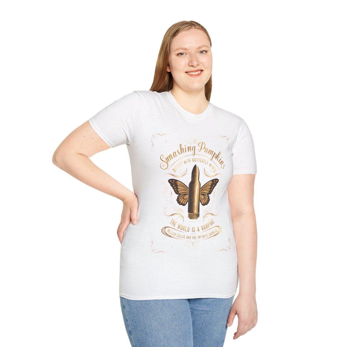 Smashing Pumpkins Bullet with Butterfly Wings Tee - Text Tease