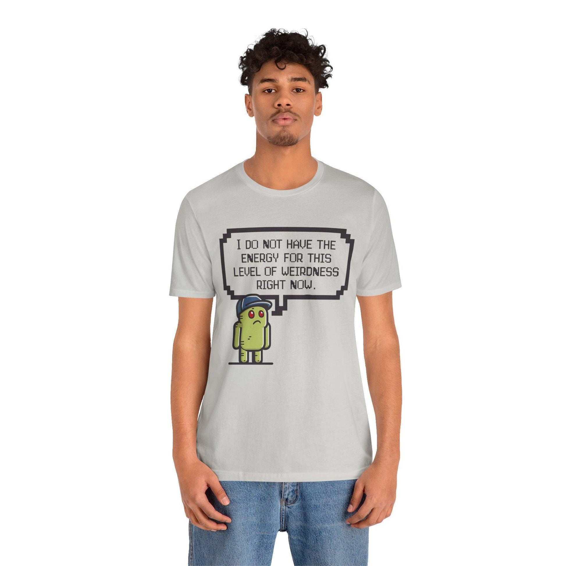 Pixelated Weary Gamer Tee - Text Tease