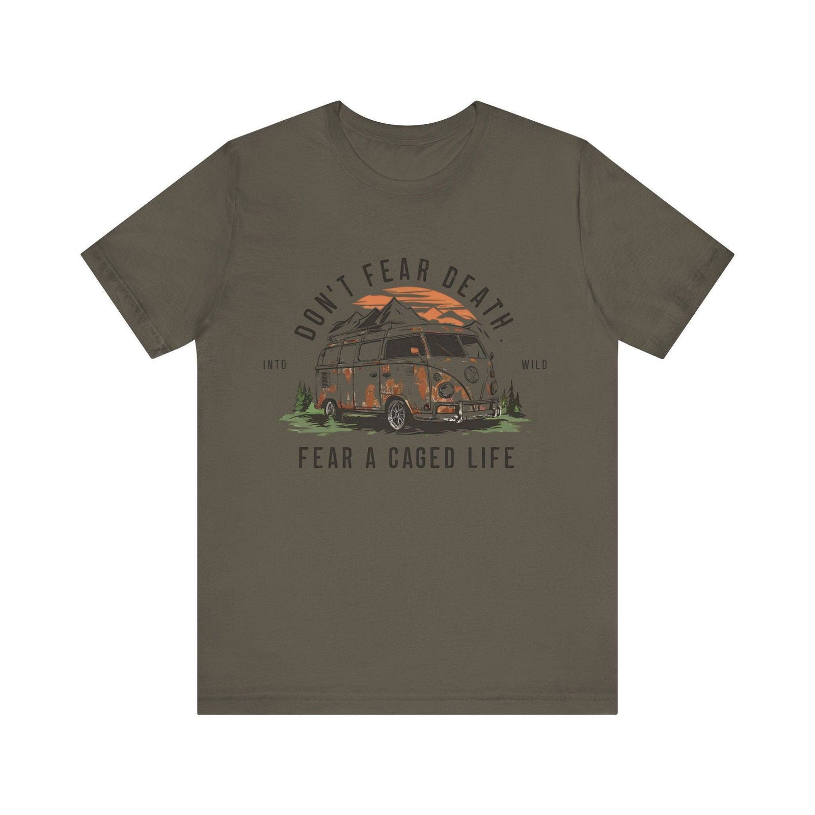 Adventure Time Shirt - "Don’t Fear Death" Outdoor Hiking Tee - Text Tease