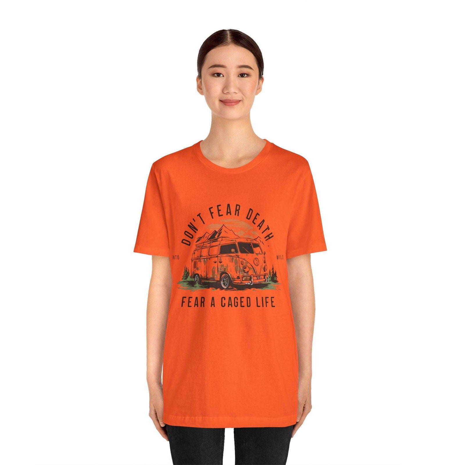 Adventure Time Shirt - "Don’t Fear Death" Outdoor Hiking Tee - Text Tease