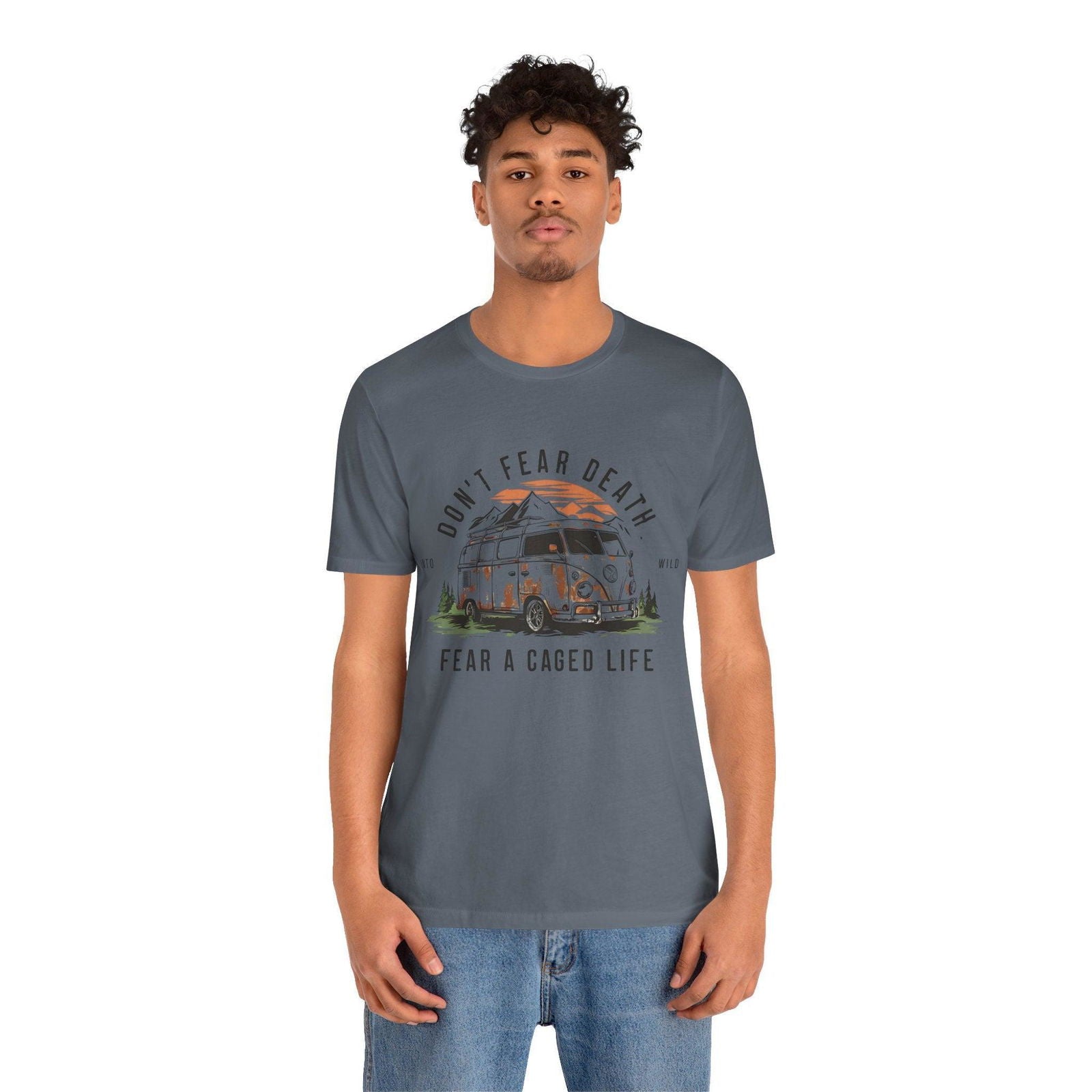 Adventure Time Shirt - "Don’t Fear Death" Outdoor Hiking Tee - Text Tease