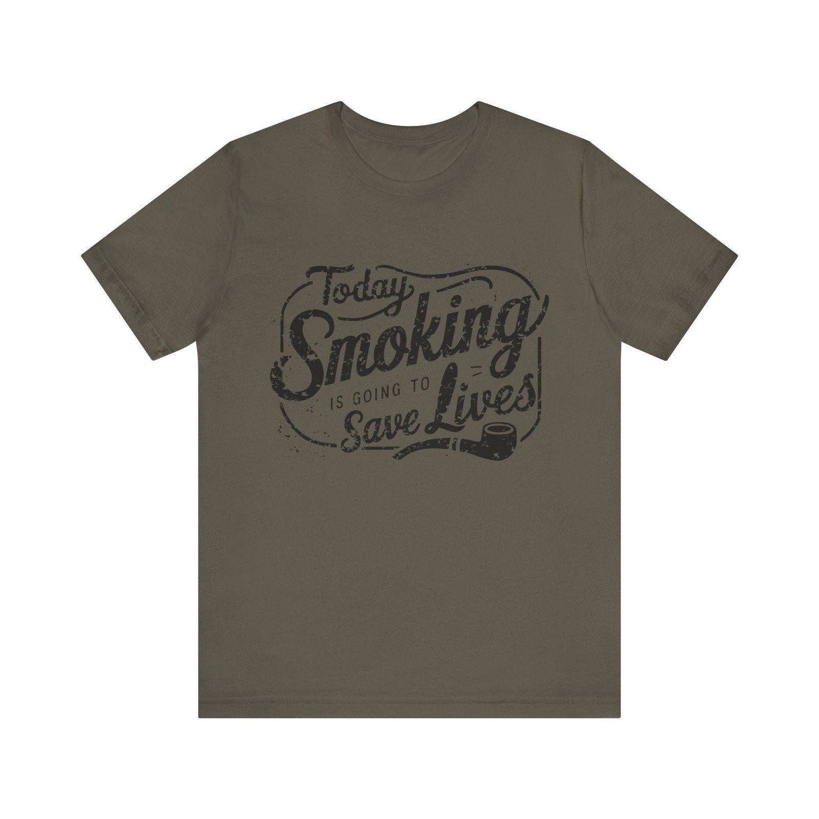 Dark Humor Shirt - "Smoking Saves Lives" Vintage Design - Text Tease