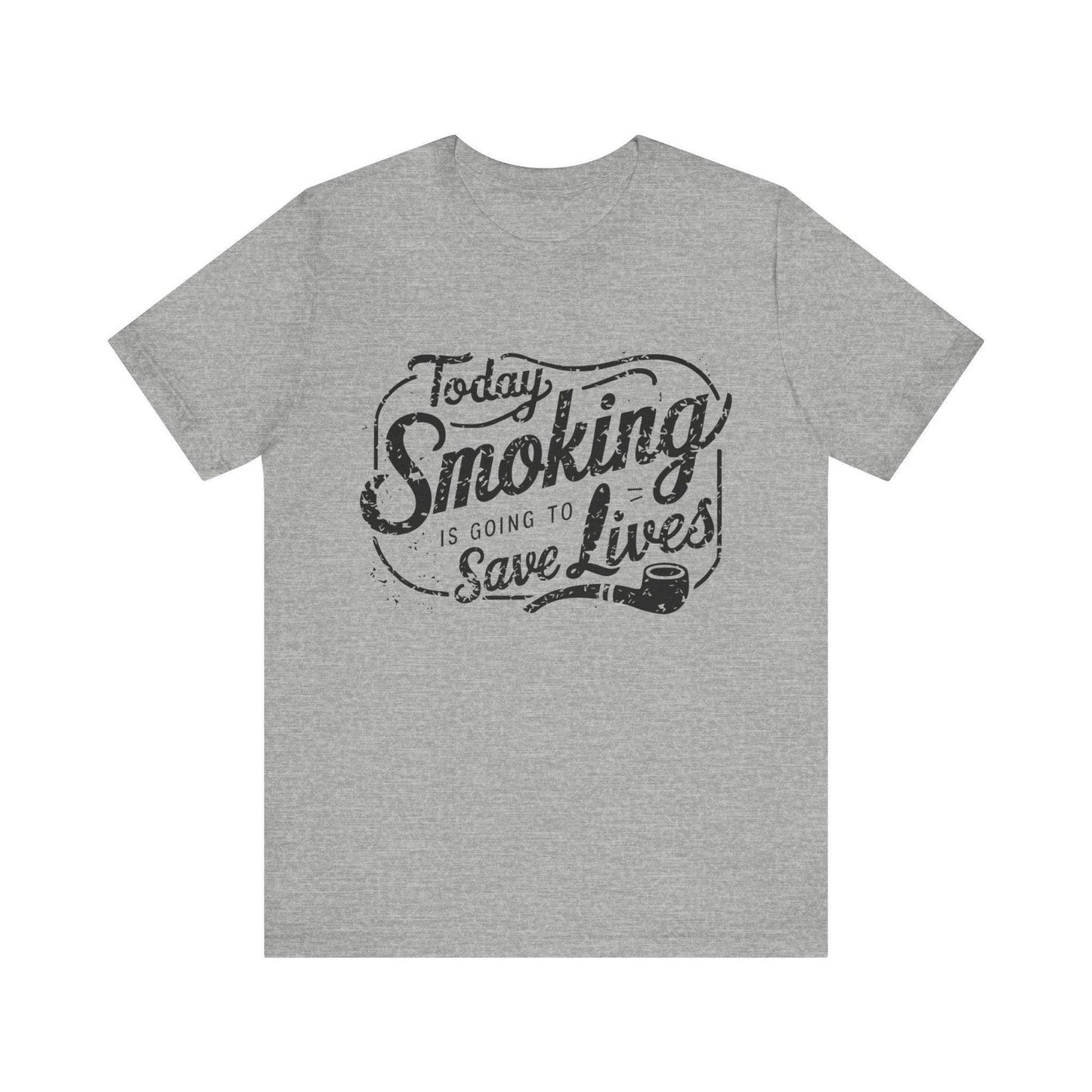 Dark Humor Shirt - "Smoking Saves Lives" Vintage Design - Text Tease