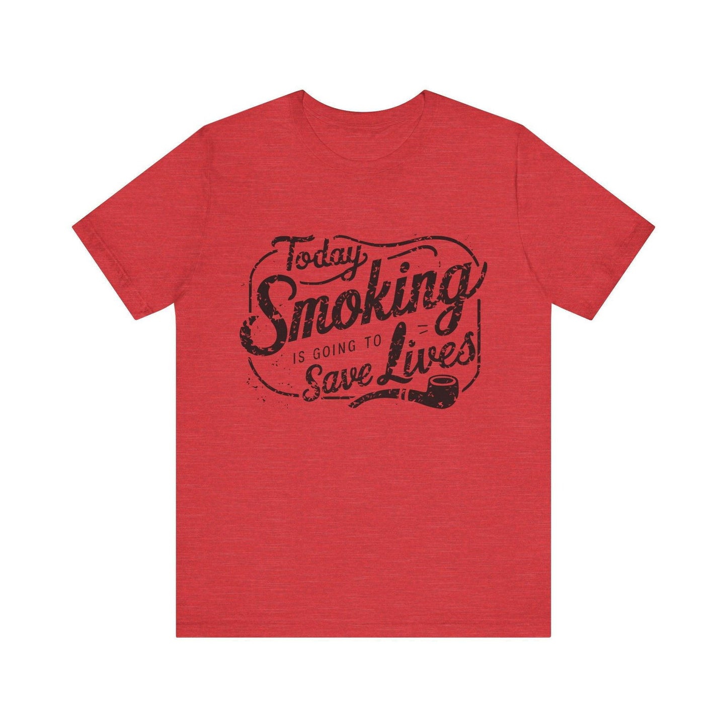 Dark Humor Shirt - "Smoking Saves Lives" Vintage Design - Text Tease