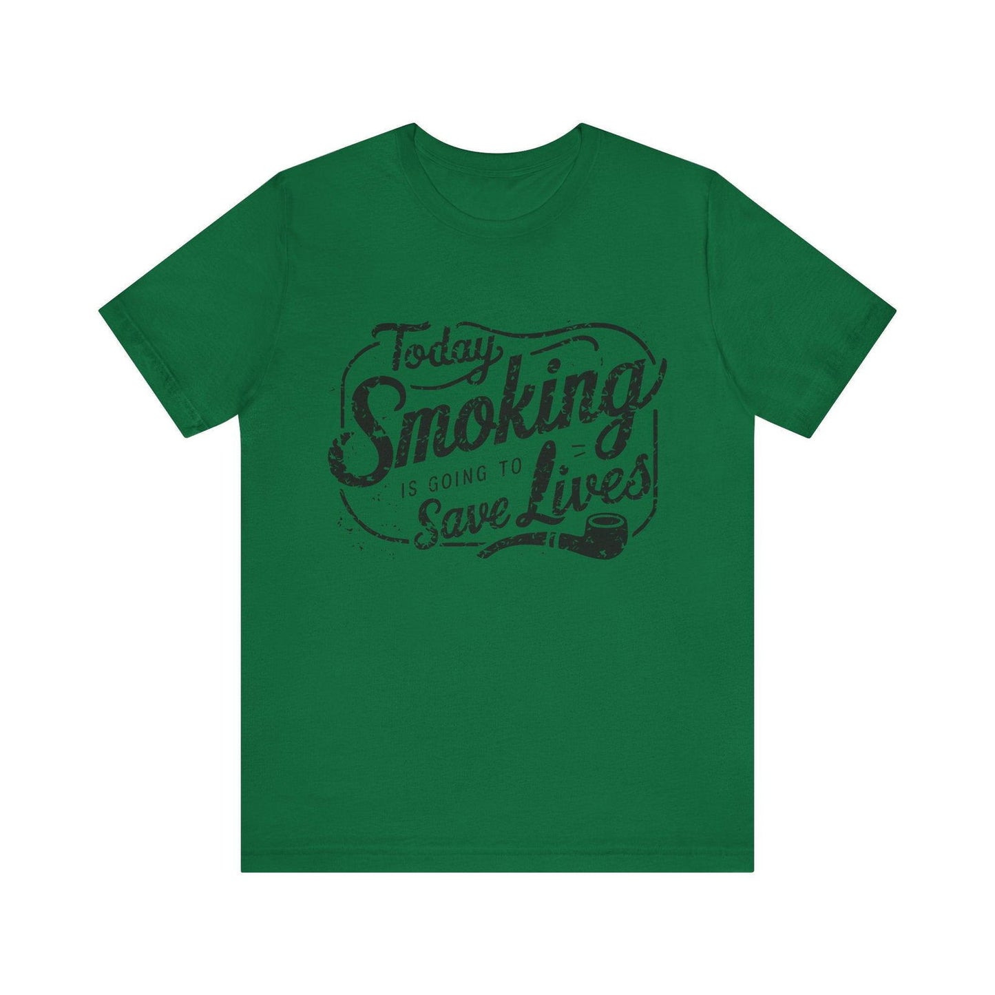 Dark Humor Shirt - "Smoking Saves Lives" Vintage Design - Text Tease