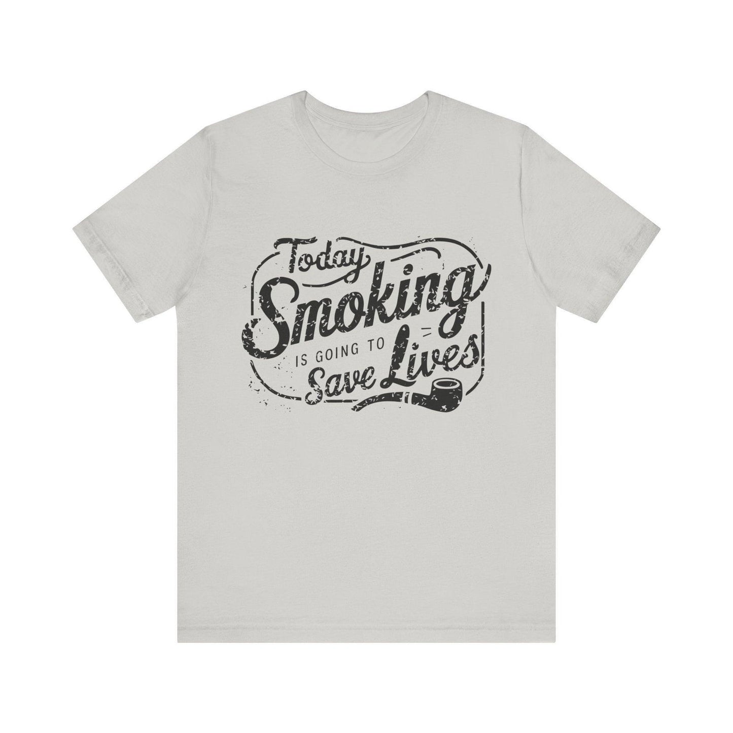 Dark Humor Shirt - "Smoking Saves Lives" Vintage Design - Text Tease