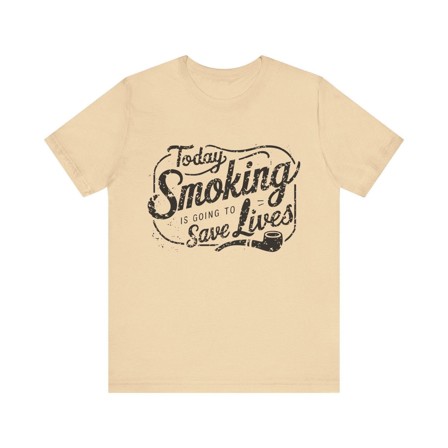 Dark Humor Shirt - "Smoking Saves Lives" Vintage Design - Text Tease