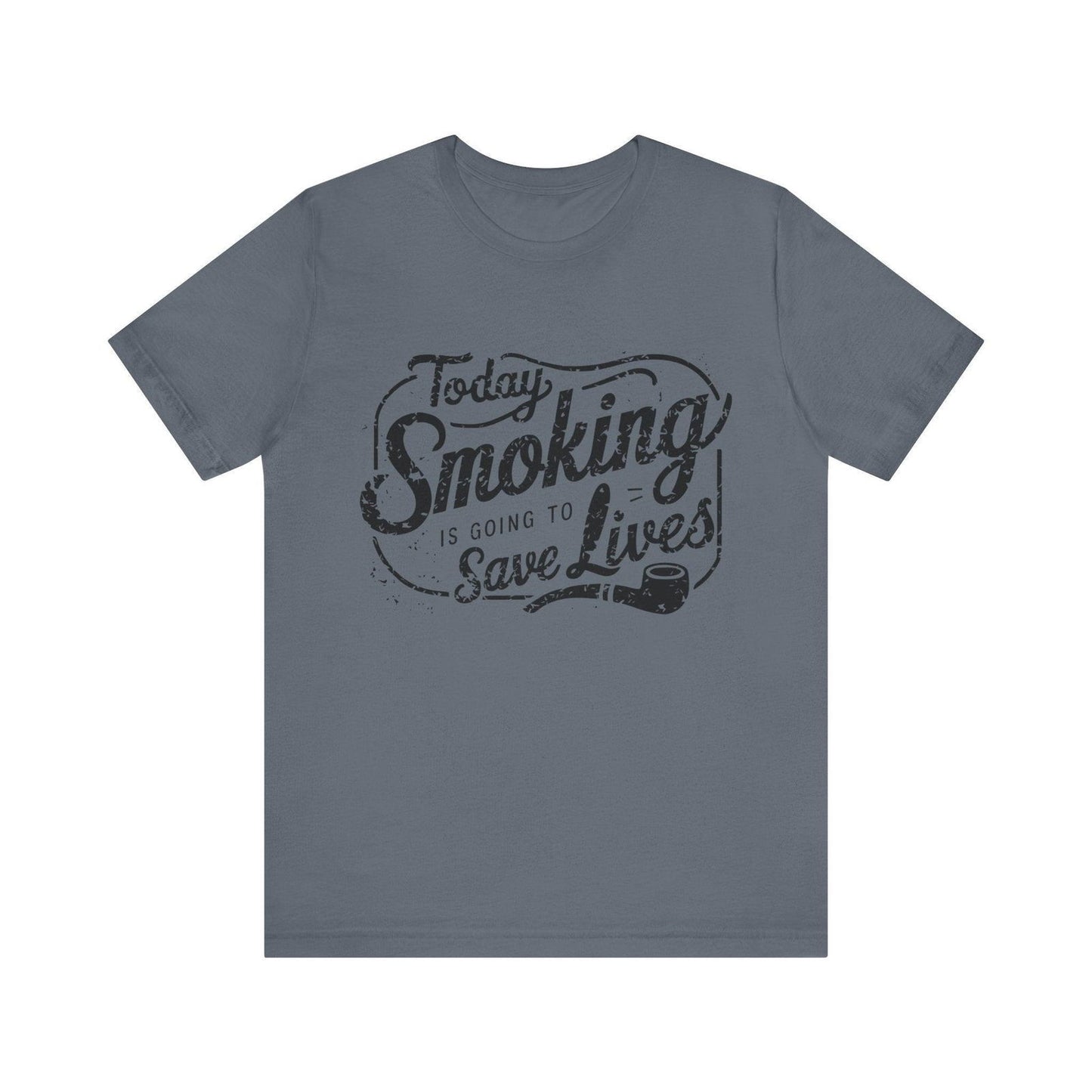 Dark Humor Shirt - "Smoking Saves Lives" Vintage Design - Text Tease