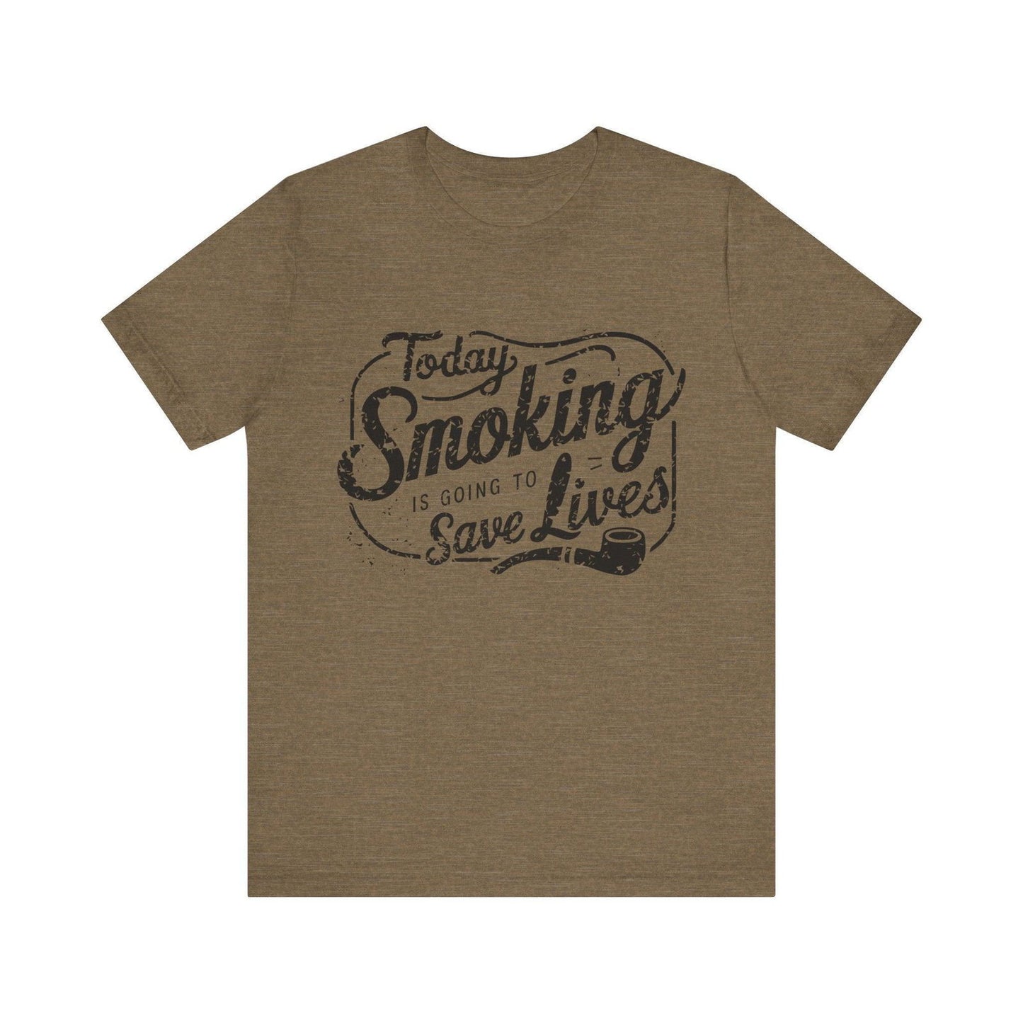 Dark Humor Shirt - "Smoking Saves Lives" Vintage Design - Text Tease